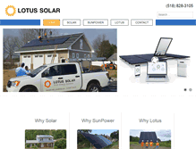 Tablet Screenshot of lotussolar.com